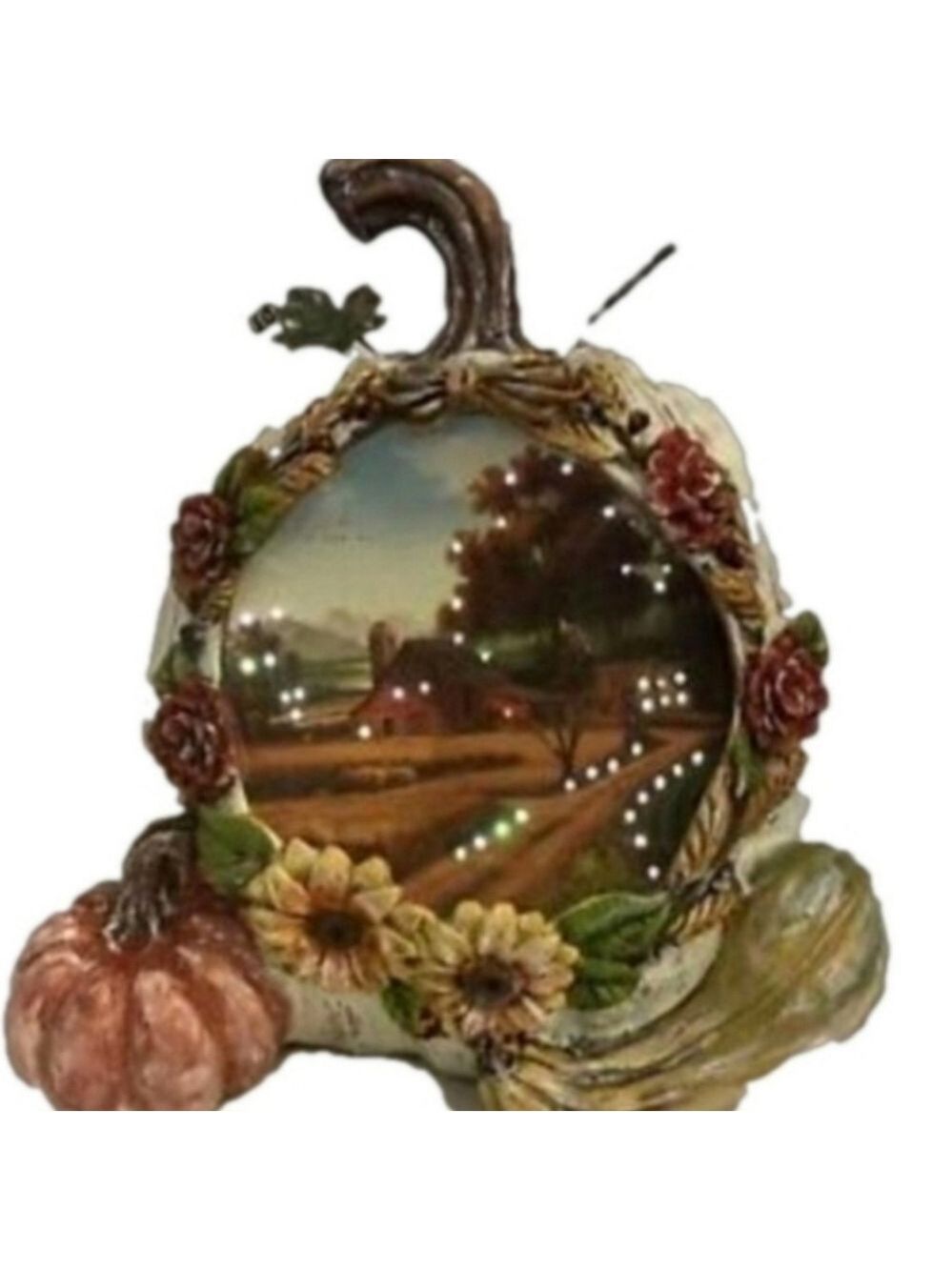 Decorative Thanksgiving Pumpkin Centerpiece Fiber Optic Lighta Up